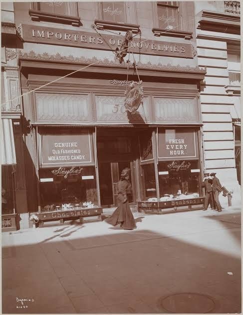 Vintage Huyler's storefront photograph